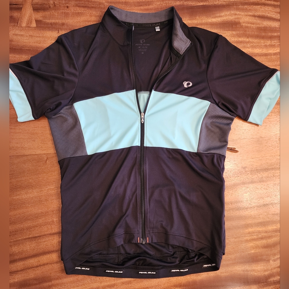 Pearl Izumi Black and Blue Cycling Jersey Men's size medium